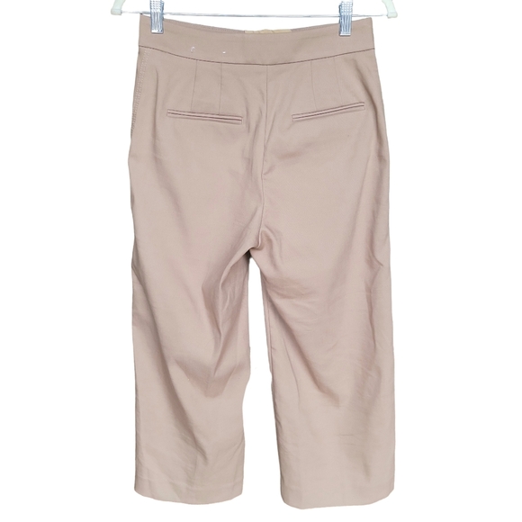 Ann Taylor | Women's Beige Petite High Rise Kate Wide Leg Crop Pant -Size 2P - Picture 3 of 13